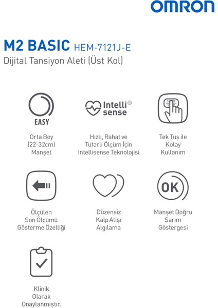 M2 Basic Üst Koldan Ölçer Dijital Tansiyon Aleti
