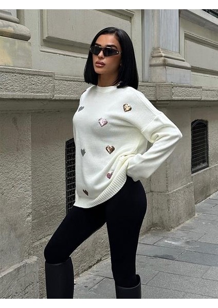 Molly Kalp Desenli Triko Örme Kazak 1339
