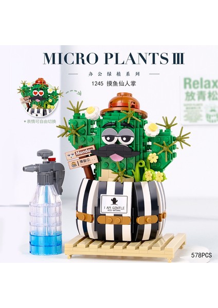 Mini Sokak Sahnesi Yapı Taşları Tam Set Yapboz Oyuncakları Panda Yapı Süsü (Yurt Dışından)