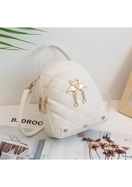 Rilibegan Kadın Moda Sırt Çantası Ins Yeni Stil Kadın Çanta Eğlence Mini Moda Kadınlar Sırt Çantaları Telefon Paketleri Mini Sırt Çantası Renk: Beyaz (Yurt Dışından)