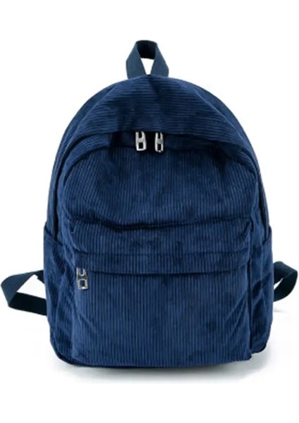 Kadife Sırt Çantası Moda Kadın Okul Saf Renkli Omuz Çantası Genç Kız Çantalar Kadın Mochila Çanta Paketini: Khaki/beden: 34CMX25CMX12CM (Yurt Dışından)