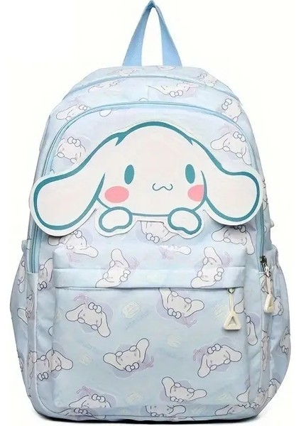 Hello Kitty Sanrio Büyük Kapasiteli Öğrenci Sırt Çantası, Kuromi Melody Cinnamoroll Karikatür Anime Naylon Schoolbag, Sevimli Knapsackcolor: Cinnamoroll (Yurt Dışından)