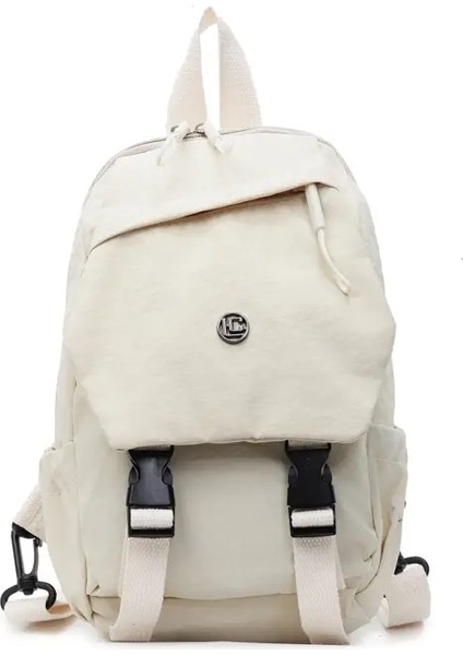 Basit Düz Renkli Unisex Küçük Sırt Çantası 2025 Yeni Sıcak Satış Çok Yönlü Büyük Kapasiteli Sırt Çantası Şık Kadın Göğüs Çantası Renk: Beyaz (Yurt Dışından)