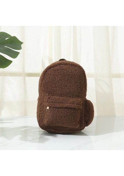 Yeni Varış Kuzu Yün Sırt Çantası Erkek Kızlar Için Kişiselleştirilmiş Işlemeli Isim Peluş Çocukların Açık Sırt Çantası Özel Schoolbagscolor: Kahverengi/boyut: Isim Yok (Yurt Dışından)