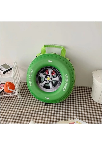 Renkli Lastik Şeklindeki Çocukların Okul Çantası Büyük Kapasiteli 3D Çizgi Film Sırt Çantası Hafif Ayarlanabilir Anaokulu Omuz Bagcolor: Yeşil (Yurt Dışından)