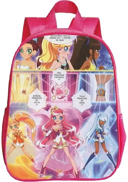 Su Geçirmez Lolirock Schoolbag 12INCH Pembe Sırt Çantası Okul Öncesi Kızlar Karikatür Anaokulu Kitap Çantası Çocukluk Eğitimi Sırt Çantası Renk: 4 (Yurt Dışından)