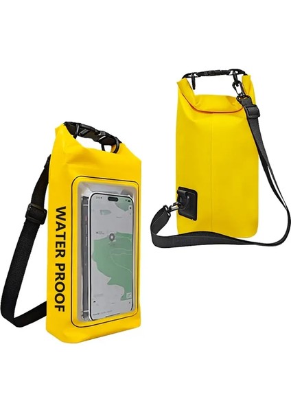 2l Yüzme Su Geçirmez Pvc Çanta, Dalış Rafting Yüzen Omuz Açık Plaj Spor Çantaları Kayak Seyahat Havuzu Sörf Renk: 2l Sarı Çanta (Yurt Dışından)