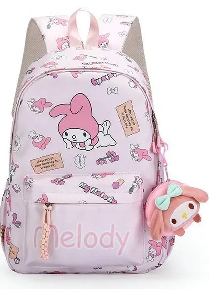 Kuromi Sırt Çantası Öğrenci Okul Çantası Birincil ve Orta Kawaii Karikatür Kızlar Okul Çantası Mochila Renk: Pembe (Yurt Dışından)