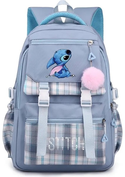 Miniso Stitch Backpack Okul Öğrenci Genç Kitap Çantaları Erkek Kız Okula Dönüş Sırplı Kadınlar Kawaii Mochila Escolacolor: 4 (Yurt Dışından)