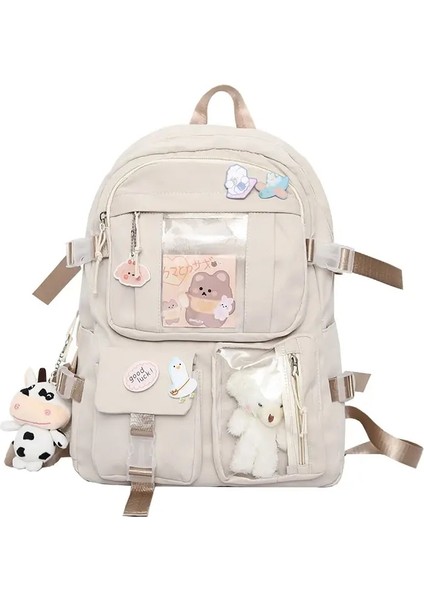 Popüler Pembe Mor Renkli Kızlar Lise Öğrenci Sırt Çantası Çantaları Aksesuar Olmadan Versiyon: Pembe (Yurt Dışından)