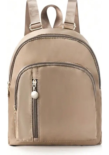 2025 Beige Klasik Büyük Kapasiteli Kadınlar Için Sırt Çantası Günlük Sırt Çantası Moda Basit Sırt Çantası Çantaları Womenolor: Haki (Yurt Dışından)