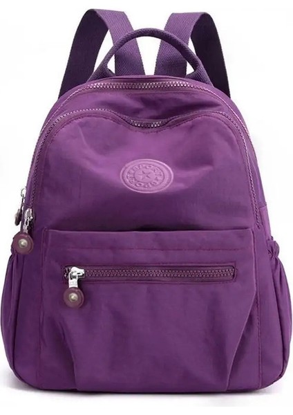 Sıradan Büyük Kapasiteli Omuz Çantası Öğrenci Su Geçirmez Hafif Mini Sırt Çantası Aşınmaya Dalı Küçük Sırt Çantası Seyahat Rengi: Mor (Yurt Dışından)