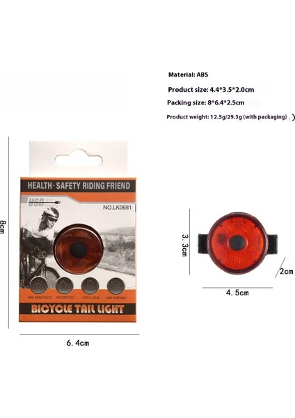 Bisiklet LED Uyarı Işıkları Bisiklet Kuyruk Lambaları Yol Bisikleti Gece Sürüş Kuyruk Lambaları (Yurt Dışından)