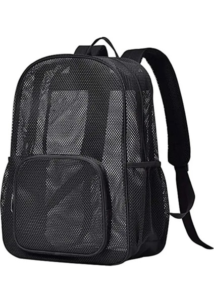 Kadınların Ağ Nefes Alabilen Sırt Çantası Taşınabilir Içi Boş Rahat Açık Seyahat Depolama Bagcolor: Siyah (Yurt Dışından)