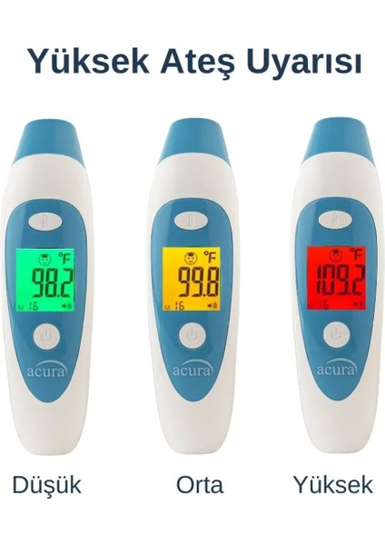 AC-9080 Koldan Ölçer Tansiyon Aleti + Çanta+Pil Hediyeli AC-9280 Kulaktan & Alından Ateş Ölçer fırsatları