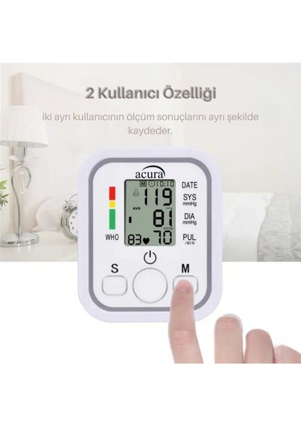 AC-463 Çift Kullanıcı Özellikli Koldan Tansiyon Aleti Pil Hediyeli fiyatları