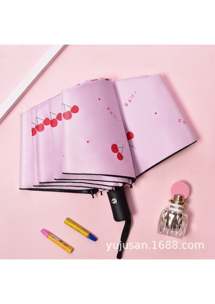 Güneş Kremi Uv Güneş Şemsiyesi Şemsiye Yağmur ve Güneşli Çift Kullanımlı (Yurt Dışından)