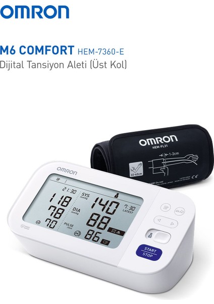 M6 Comfort Afib HEM-7380-E Koldan Ölçer Tansiyon Aleti fiyatları