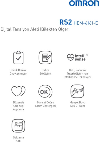 Rs2 30 Ölçüm Hafızalı Bilekten Ölçer Tansiyon Aleti modelleri