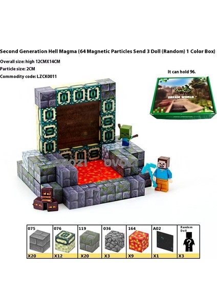 Ovozı Benim Dünyam Manyetik Küp Yapı Taşları Yapboz Oyuncaklar (Yurt Dışından)