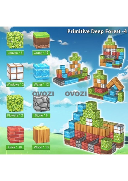 Ovozı Benim Dünyam Manyetik Küp Yapı Taşları Yapboz Oyuncaklar (Yurt Dışından)