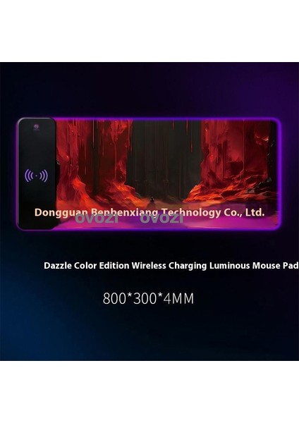 Ovozı Rgb Çok Fonksiyonlu 80×30CM Ekstra Büyük Fare ve Klavye Pedi Kablosuz Şarj 15W Hızlı Şarj (Yurt Dışından)
