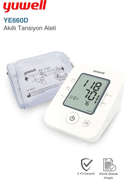 Akıllı Tansiyon Aleti Koldan Ölçer YE660D fiyatları