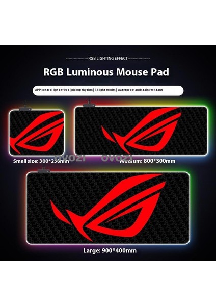Ovozı Rgb 90×40CM Ekstra Büyük Fare ve Klavye Pedi (Yurt Dışından)