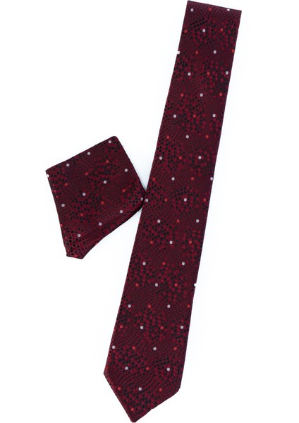 Erkek Kravat Klasik Mendilli Şık Kolay Şekil Alan Paledo Desenli Ince Uyumlu Geniş Tasarım