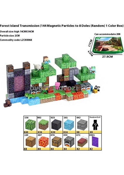 Ovozı Benim Dünyam Manyetik Küp Yapı Taşları Yapboz Oyuncaklar (Yurt Dışından)