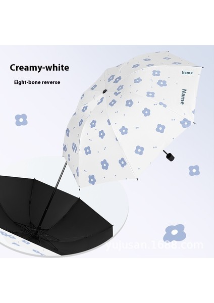 Güneş Kremi Uv Güneş Şemsiyesi Şemsiye Yağmur ve Güneşli Çift Kullanımlı (Yurt Dışından)