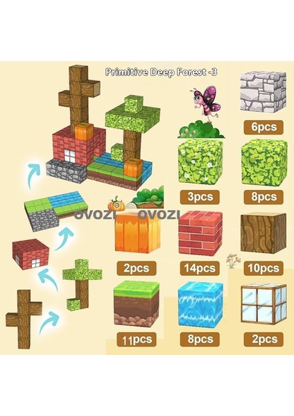 Ovozı Benim Dünyam Manyetik Küp Yapı Taşları Yapboz Oyuncaklar (Yurt Dışından)