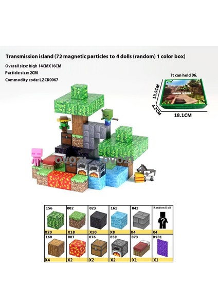 Ovozı Benim Dünyam Manyetik Küp Yapı Taşları Yapboz Oyuncaklar (Yurt Dışından)