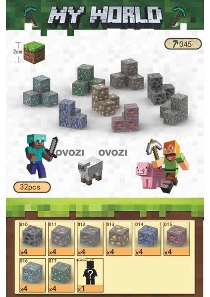 Ovozı Benim Dünyam Manyetik Küp Yapı Taşları Yapboz Oyuncaklar (Yurt Dışından)