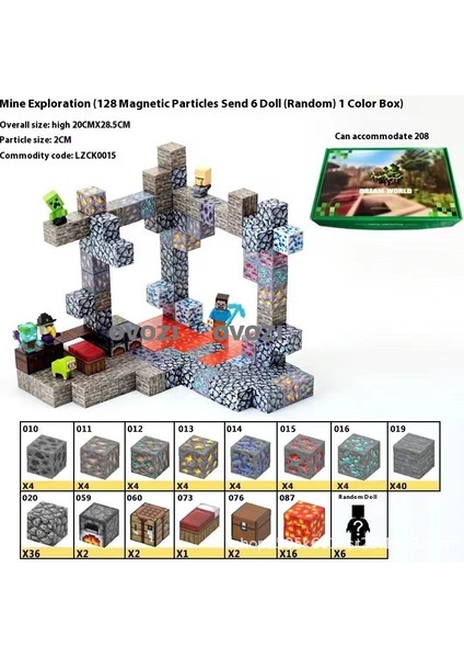 Ovozı Benim Dünyam Manyetik Küp Yapı Taşları Yapboz Oyuncaklar (Yurt Dışından)