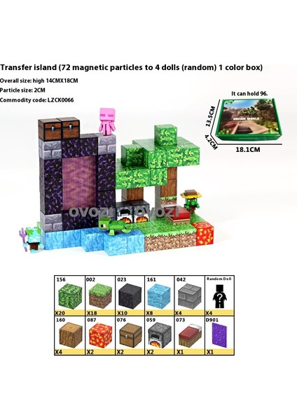 Ovozı Benim Dünyam Manyetik Küp Yapı Taşları Yapboz Oyuncaklar (Yurt Dışından)