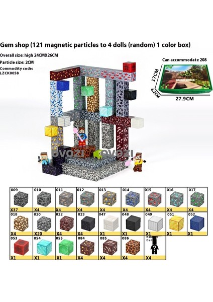 Ovozı Benim Dünyam Manyetik Küp Yapı Taşları Yapboz Oyuncaklar (Yurt Dışından)