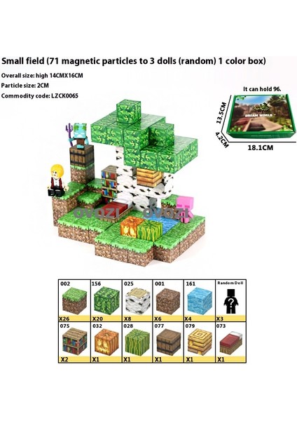 Ovozı Benim Dünyam Manyetik Küp Yapı Taşları Yapboz Oyuncaklar (Yurt Dışından)