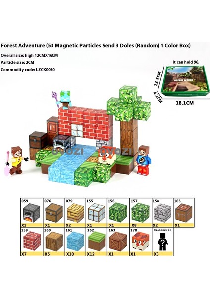 Ovozı Benim Dünyam Manyetik Küp Yapı Taşları Yapboz Oyuncaklar (Yurt Dışından)