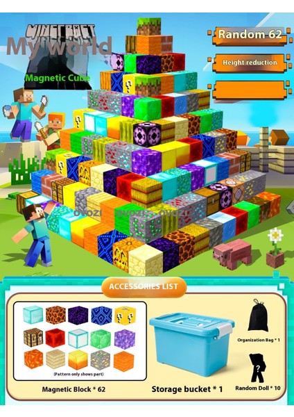 Ovozı Benim Dünyam Manyetik Blok Küp Yapboz Oyuncaklar (Yurt Dışından)