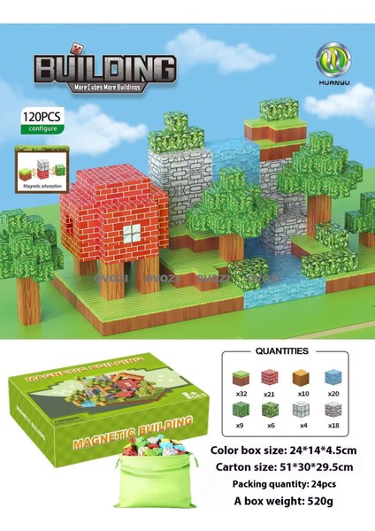 Ovozı Benim Dünyam Manyetik Blok Küp Yapboz Oyuncaklar (Yurt Dışından)