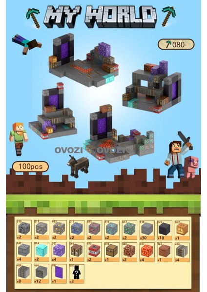 Ovozı Benim Dünyam Manyetik Küp Yapı Taşları Yapboz Oyuncaklar (Yurt Dışından)