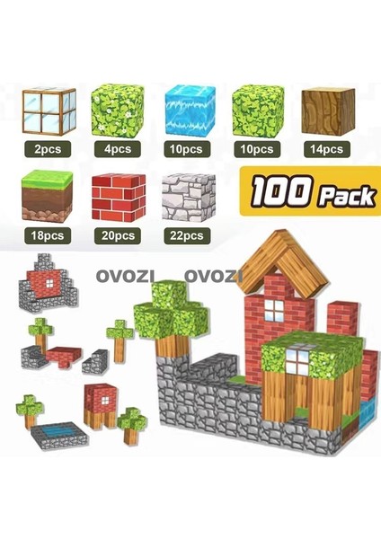 Ovozı Benim Dünyam Manyetik Küp Yapı Taşları Yapboz Oyuncaklar (Yurt Dışından)