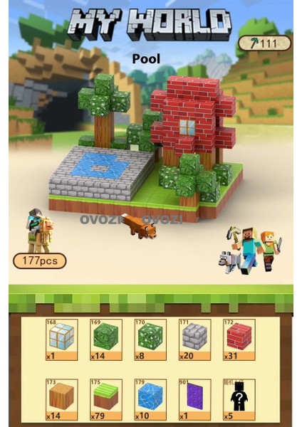 Ovozı Benim Dünyam Manyetik Küp Yapı Taşları Yapboz Oyuncaklar (Yurt Dışından)