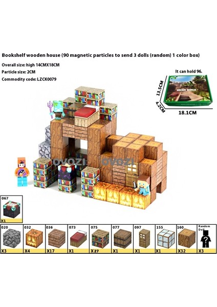 Ovozı Benim Dünyam Manyetik Küp Yapı Taşları Yapboz Oyuncaklar (Yurt Dışından)