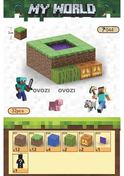 Ovozı Benim Dünyam Manyetik Küp Yapı Taşları Yapboz Oyuncaklar (Yurt Dışından)