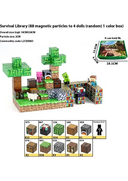 Ovozı Benim Dünyam Manyetik Küp Yapı Taşları Yapboz Oyuncaklar (Yurt Dışından)