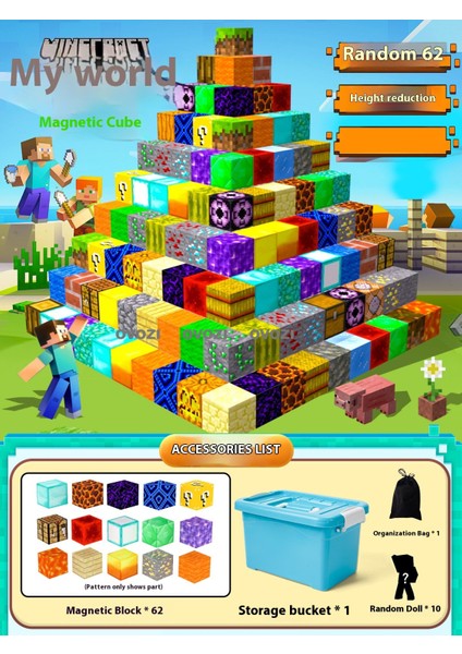 Ovozı Benim Dünyam Manyetik Blok Küp Yapboz Oyuncaklar (Yurt Dışından)