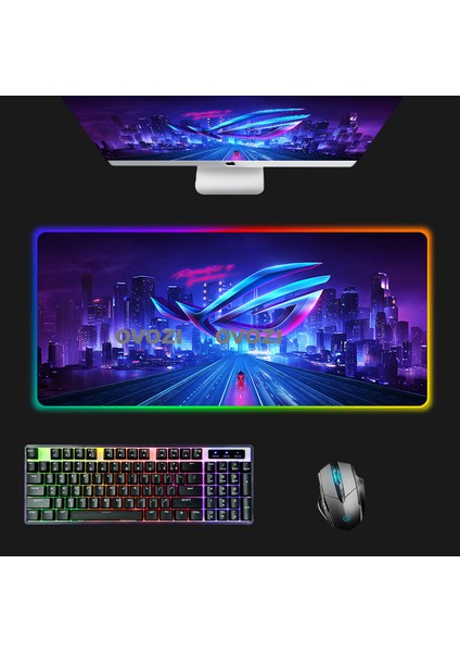 Ovozı Rgb 80×40CM Ekstra Büyük Fare ve Klavye Pedi (Yurt Dışından)