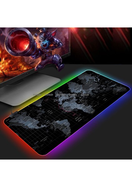 Ovozı Rgb 80×40CM Ekstra Büyük Fare ve Klavye Pedi (Yurt Dışından)